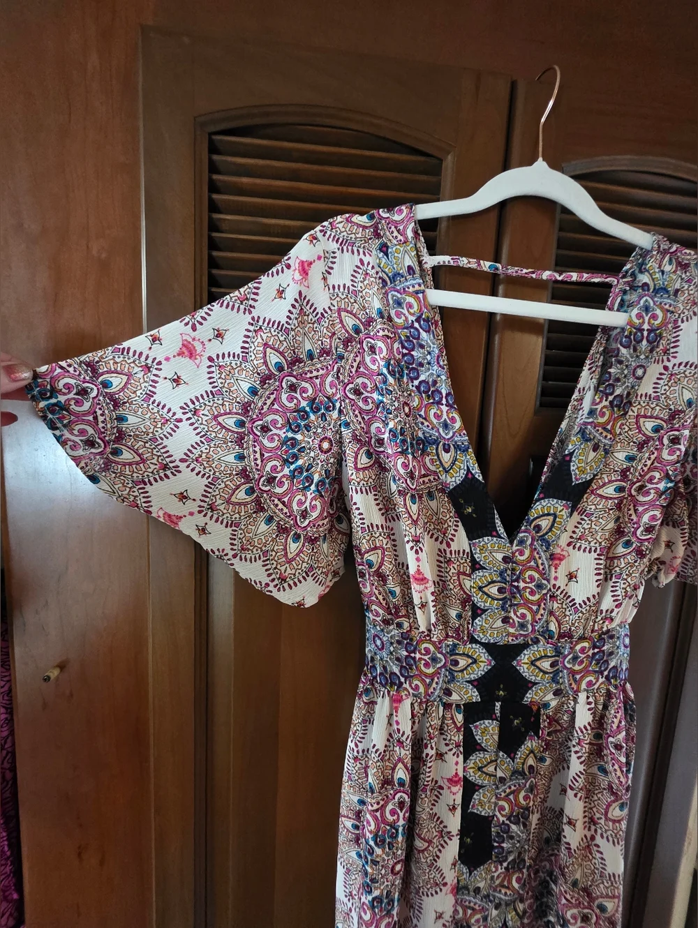 Altar'd State Boho Spring Summer Colorful Maxi Dress size Med - Picture 5 of 10
